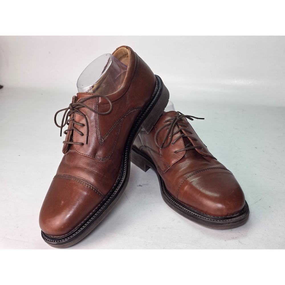 Borelli Men's Dress Shoes Size 11 Brown Leather Oxford Cap‎ Toe Classic Italy